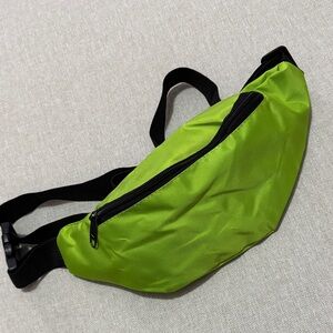 Free With $25 Purchase-Unbranded Poly/Nylon Fanny Bag-Lime Green/Black-Like New